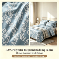 Tissu Jacquard Teint 100% Polyester Tissé Direct Usine, Motif Doux, Largeur 98 pouces, pour la Production en Gros de Textiles de Maison et Vêtements