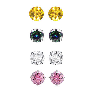 Trébol ASTM F136 titanio colorido circón extremos G23 Tragus Conch Helix <span class=keywords><strong>Daith</strong></span> <span class=keywords><strong>Piercing</strong></span> pendientes titanio cuerpo <span class=keywords><strong>Piercing</strong></span> joyería - Product Image 2