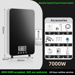 5.5KW Chất lượng cao treo tường tankless biến tần số nhiệt độ không đổi ngay lập tức máy nước nóng Máy nước nóng điện - Product Image 3