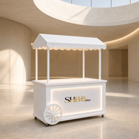 Chariot à fleurs en bois personnalisé avec éclairage LED, présentoir pliable et portable pour mariages, anniversaires, événements et location commerciale