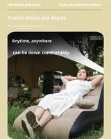 Canapé gonflable moderne d'extérieur en PVC, matelas de camping portable et épais pour se détendre