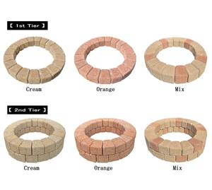 Chất lượng cao Thiết kế hiện đại Nhật Bản Xuất xứ gạch nhìn tròn hoa giường lát vườn tường bê tông Giá khối - Product Image 3