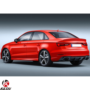 Lame de pare-choc arrière en fibre de carbone, accessoire de voiture, noir brillant, forme <span class=keywords><strong>s</strong></span>-<span class=keywords><strong>line</strong></span>, RS3, pour AUDI <span class=keywords><strong>A3</strong></span>, Sedan, modèle 2017 — 2020 - Product Image 5
