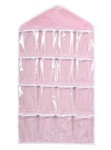 Organisateur de rangement suspendu transparent avec poches pour chaussettes, soutiens-gorge et sous-vêtements, pour salle de bain et salon - Product Image 3