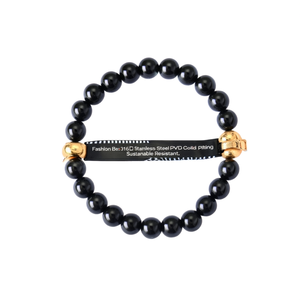 Fashion <b>Beaded</b> <b>Bracelets</b> 316L Stainless Steel PVD <b>Gold</b> Plating Sustainable Resistant - Product Image 2