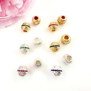 Lisheng Jewelry 14K Gold Color Preserving Loose <b>Beads</b> Zircon Spacer DIY Bracelet Necklace Accessories Bag Wholesale - Product Image 1