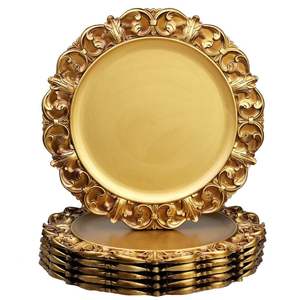 จานรองอาหารสแตนเลสคุณภาพส่งออก ดีไซน์หรูหราทันสมัย สีทอง รูปทรงสวยงาม เป็นมิตรต่อสิ่งแวดล้อม บรรจุภัณฑ์แบบกำหนดเองได้ - Product Image 6