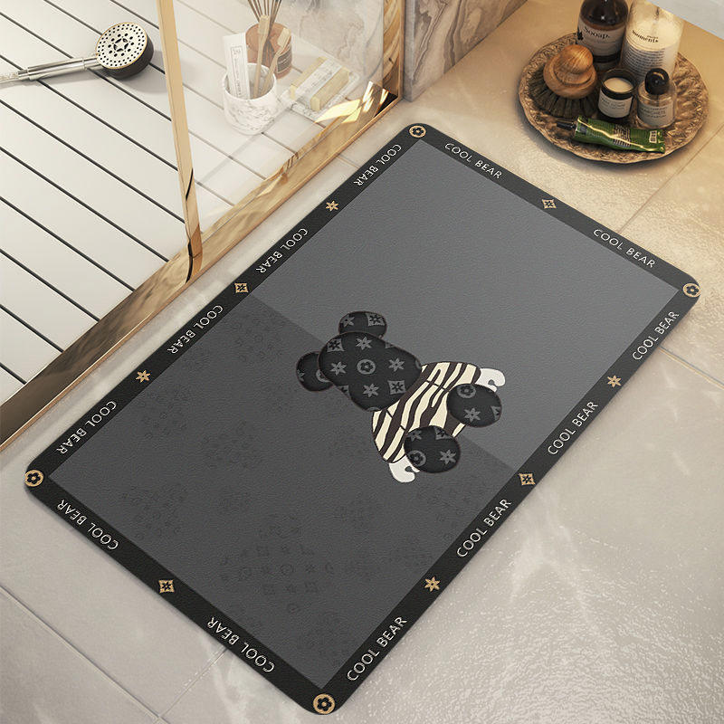 หมีลายทาง - แพทช์เวิร์คสีเทา