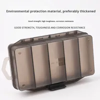 Nouvelle Arrivée Boîtes de Rangement Rigides en Plastique à Cinq Compartiments Multi-Fonctions pour Appâts et Paillettes de Pêche en Lac, Rivière et Courant d'Eau