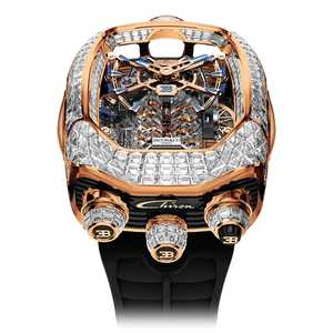 นาฬิกาหรู hypercar สำหรับผู้ชาย jacob Chiron Tourbillon นาฬิกาเพชรนาฬิกาข้อมือกลไกการเคลื่อนไหวของดาราศาสตร์เหล็กสายรัดข้อมือยาง - Product Image 1