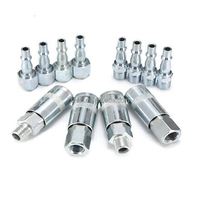 Raccord rapide industriel en aluminium NPT 1/4 pouce, coupleur en laiton pour raccords pneumatiques