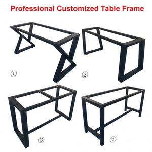 Industrial Modern Cast Iron Outdoor Dining Metal Table <b>Frame</b> <b>Large</b> Cross-Base Pedestal Black Kitchen Hospital Coffee Table - Product Image 5