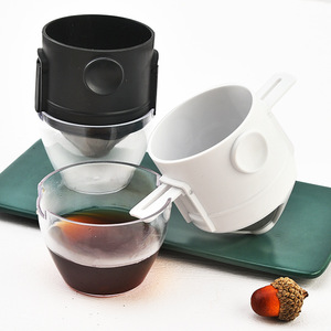 Meilleures ventes : <span class=keywords><strong>Filtre</strong></span> à café portable pour infusion manuelle, pliable, avec support d'oreille, personnalisé, nouveau style chinois, avec porte-tasse - Product Image 4