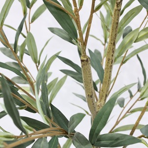 Grande Ramo Artificiale di <span class=keywords><strong>Ulivo</strong></span> in Velluto <span class=keywords><strong>Bianco</strong></span>, Pianta Verde Artificiale in Vaso Staccabile, Decorazione per Interni, Albero Artificiale - Product Image 3