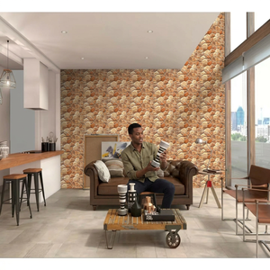 Azulejos de pared de cerámica mate satinada de piedra Natural 3D de 300x450mm OEM, azulejos exteriores de elevación de revestimiento de porcelana esmaltada Digital de 30x45 - Product Image 1
