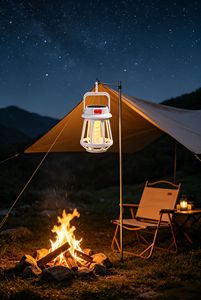Lampe de camping à énergie solaire, rechargeable, lampe de camping LED, charge solaire et USB, lampe de tente étanche, camping en plein air. - Product Image 3
