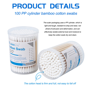 Hisopos de Algodón Ecológicos de Bambú, Madera, Plástico y Papel, con Empaque Personalizado OEM de Fábrica, para Uso Médico - Product Image 3