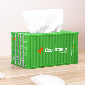 Küçük özel akrilik kağıt peçete kutusu plastik kare depolama kargo konteyneri modeli doku kutusu - Product Image 5