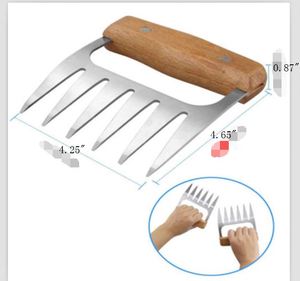 Amazon hàng đầu thép không gỉ thịt băm nhỏ móng vuốt giả mạo <span class=keywords><strong>BBQ</strong></span> công cụ bao gồm dĩa xiên que bếp sử dụng ngoài trời - Product Image 5