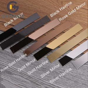 Garniture de carrelage en <span class=keywords><strong>acier</strong></span> inoxydable noir miroir personnalisé de qualité 201/304 SS pour coin de carrelage - Product Image 2