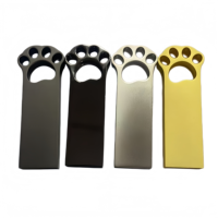 Clé USB en métal en forme de patte de chat, logo personnalisé, 32 Go, 64 Go, 128 Go, haute vitesse, étanche, vente en gros