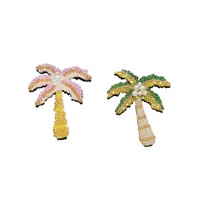 En gros, Appliques de palmier en perles et sequins, faites main, à coudre, pour vêtements, sacs et projets DIY