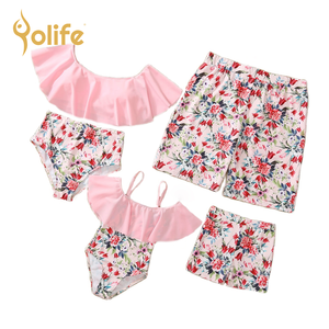 Shinyolife — bikini assorti en famille, maillot de bain Sexy à motif léopard rose, pour mère et fille, pour la plage, papa et fils - Product Image 4