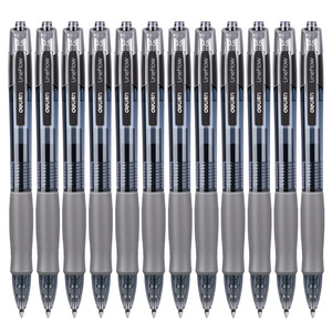 Stylo gel Deli S08, pointe bille 0,5 mm, encre noire, papeterie de bureau, stylo à bouton-poussoir pour signature - Product Image 5