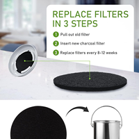 Filtre à charbon de bois remplaçable de haute qualité, filtre à charbon actif, chargement de filtres à compost pour poubelles de cuisine