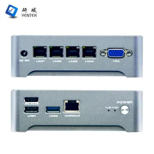 OEM ODM server di rete Intel X86 J1900 J4125 4 LAN RJ45 iKuai Router openwrt OS Industrial Fanless mini PC Pfsense Firewall pc