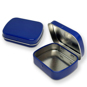 Groothandel Custom Recyclebare Food Grade Pepermuntjes <span class=keywords><strong>Mini</strong></span> Wit Zwart Zilver Scharnierende Container Snoepjes Metalen Blikjes Verpakking Suiker