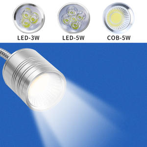 Factory Direct LED Gooseneck Work <b>Lights</b> 220V CNC Machine Tool Lighting with Metal Magnetic Clamps - Product Image 5