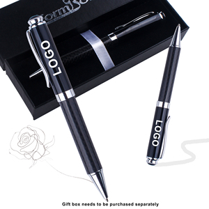 Luxurious Brand Black Classic Metal Steel Stain Acrylic Twist Mechanism Ballpoint <b>Pen</b> With Custom Logo Printed for Business Gift - Product Image 4