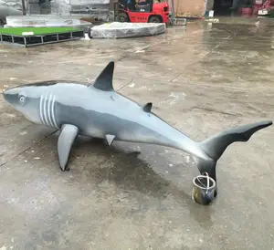 Modello di statua animale in fibra di vetro in resina modello di statua di squalo