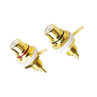 Connecteur RCA femelle pour montage sur panneau de châssis, adaptateur pour amplificateur, terminal audio, prise RCA