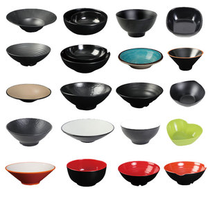 New Japanese Style Plastic <strong>Bowls</strong> Black <strong>Red</strong> Melamine Soup Noodle Ramen <strong>Bowl</strong> with Spoon and Chopsticks - Product Image 6