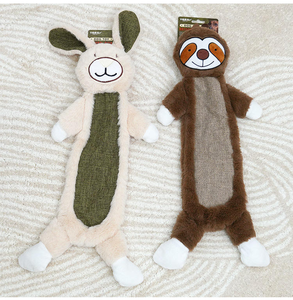 Orta büyük köpekler için tavşan kürk ile dayanıklı gıcırtılı köpek oyuncak uzun saat oyun kendini eğlence diş taşlama - Product Image 1