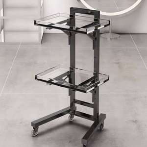 Stainless Steel Hairdressing <b>Trolley</b> for Ironing and Dyeing <b>Foldable</b> Storage for Car Barber Shop and Salon Home Use - Product Image 6