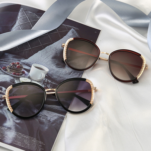 New Coming Pearl Fashion Women <b>Sunglasses</b> with Stainless Frame Mirror Lenses in Smoke/Ice <b>Blue</b> Acrylic Any Color - Product Image 6