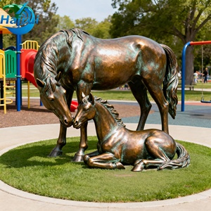 Estatua de Bronce de Mustangs a Tamaño Real, Escultura de Caballo Salvaje, Gran Arte de Jardín, Decoración de Jardín Exterior Fundida en Bronce - Product Image 4