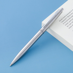 Stylo bille en acier inoxydable personnalisé avec logo imprimé multicolore, prise en main confortable, idéal pour le bureau, la publicité et les cadeaux d'entreprise - Product Image 3