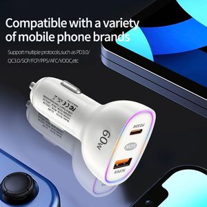 อะแดปเตอร์จ่ายไฟ PD60W ราคาประหยัด ชาร์จเร็ว พอร์ตคู่ A+C สำหรับสมาร์ทโฟน - Product Image 5