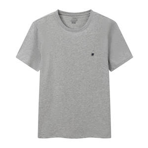 T-shirt YICHEN da <span class=keywords><strong>Uomo</strong></span> a <span class=keywords><strong>Maniche</strong></span> Corte 100% <span class=keywords><strong>Cotone</strong></span> Vestibilità Ampia Vendita all'Ingrosso con Logo Ricamato Tinta Unita Neutra Tessuto a Maglia da 180 Grammi - Product Image 3