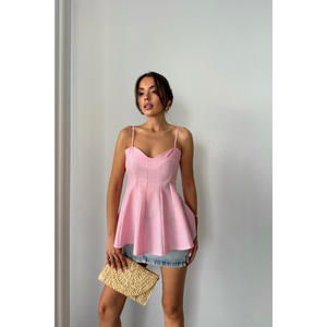 Blouse en coton de soie rose d'inspiration vintage, style gaufré rayé, détail foncé, respirante, décontractée, pour tous les jours, taille XL, bouton unique - Product Image 2