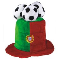 Chapeau de supporter de ventilateur 2024 Chapeau de fan de football avec football sur le dessus pour la Pologne