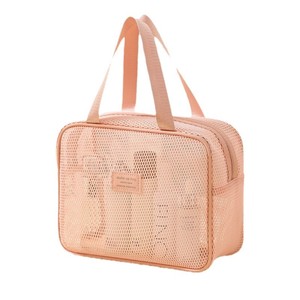 Borsa per il Trucco da Donna Ecologica, Grande Capacità, Portatile, Multifunzionale, Pieghevole, Resistente, con Cerniera e Rete Trasparente - Product Image 5