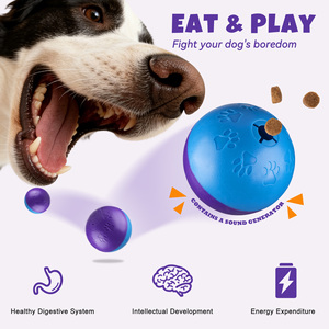 Jouet interactif pour animaux de compagnie en matériau TPR 2026 : Balles sonores creuses pour chien, jouet à mâcher et distributeur de nourriture - Product Image 2