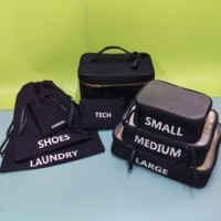 Cubo de embalaje de lona ligero a la moda, juego de equipaje extensible compresible impermeable, maletas con cremallera, elementos esenciales de viaje