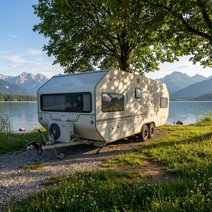Structure en alliage d'aluminium haute résistance, caravane <span class=keywords><strong>de</strong></span> voyage moderne légère, <span class=keywords><strong>camping</strong></span> en plein air, <span class=keywords><strong>camping</strong></span>-cars, caravanes - Product Image 1