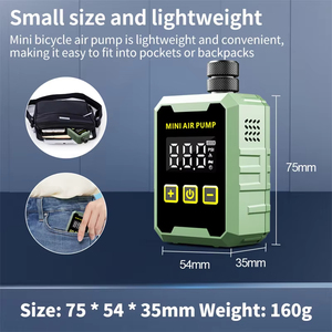 Mini Bomba de Bicicleta Plástica Leve e Ecológica, Compressor de Ar Elétrico 150PSI com Display LCD para Carro, Moto, MTB e Pneus de Estrada - Product Image 5